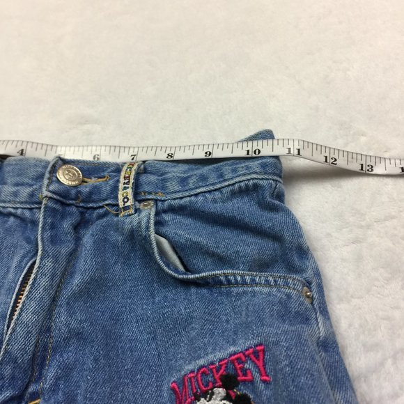 Vintage Mickey & Co Jeans Boys Girls Size 10 Blue Denim Embroidered 100% Cotton - Picture 10 of 14